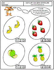 okul öncesi çocuklar için sayı kavramı ile ilgili çalışma sayfaları